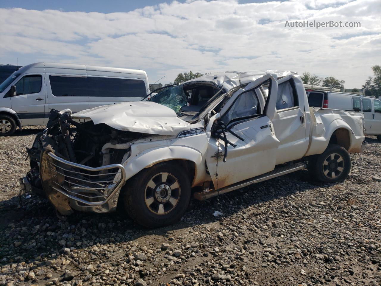 2014 Ford F350 Super Duty White vin: 1FT8W3BT4EEB05080