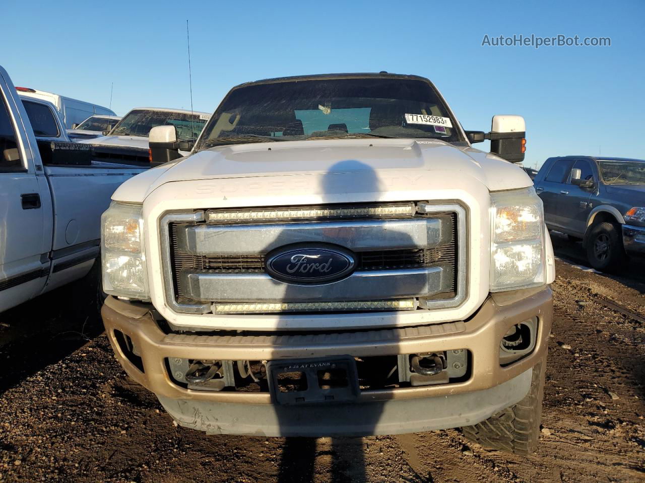 2014 Ford F350 Super Duty White vin: 1FT8W3BT6EEA72793