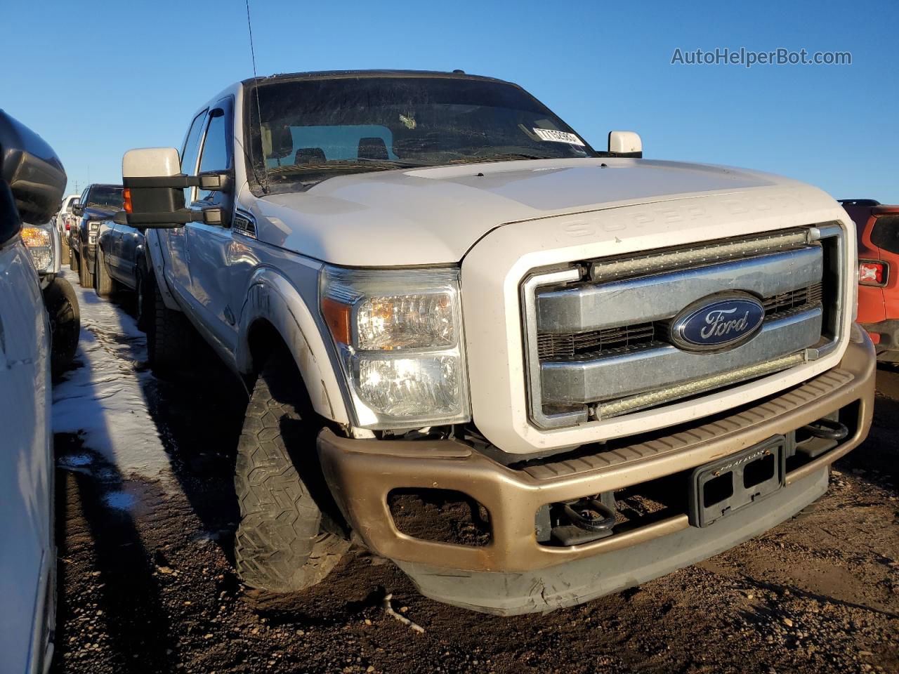 2014 Ford F350 Super Duty White vin: 1FT8W3BT6EEA72793