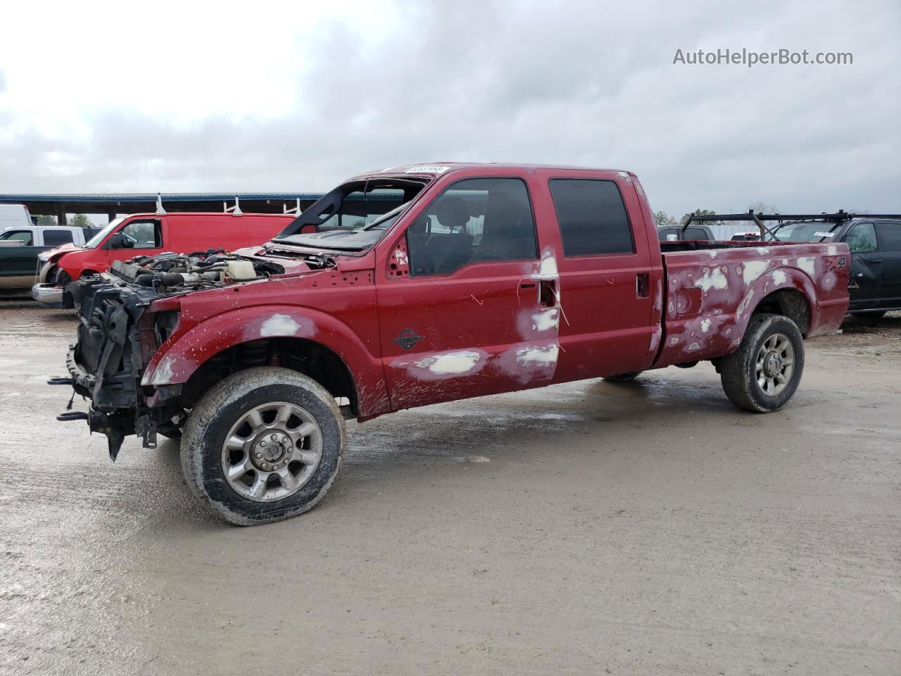 2016 Ford F350 Super Duty Red vin: 1FT8W3BT6GED46836