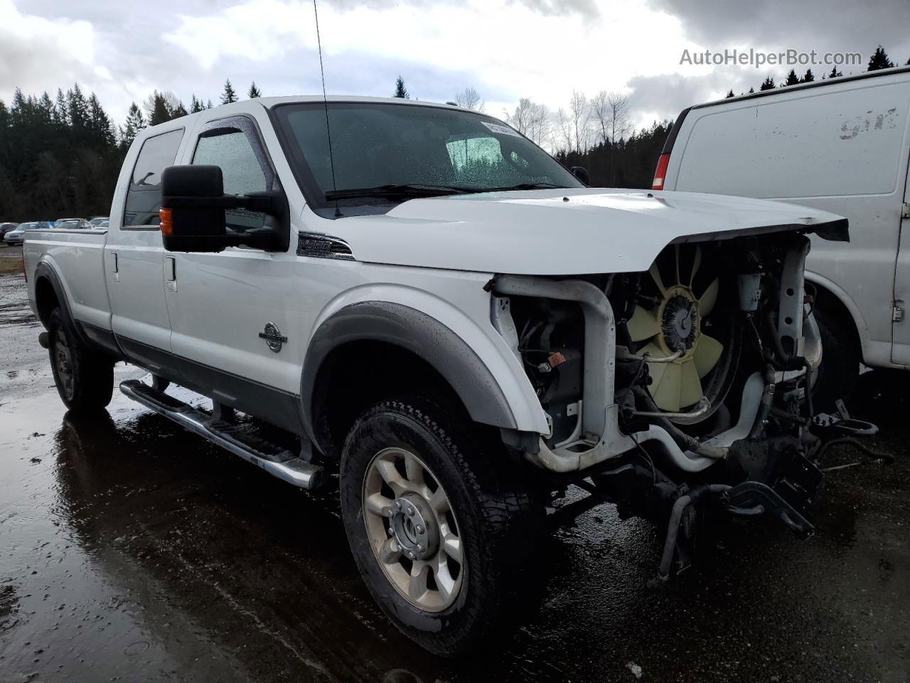 2014 Ford F350 Super Duty White vin: 1FT8W3BT7EEB42169