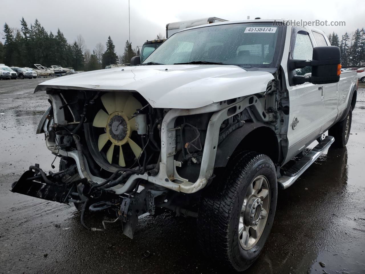 2014 Ford F350 Super Duty White vin: 1FT8W3BT7EEB42169