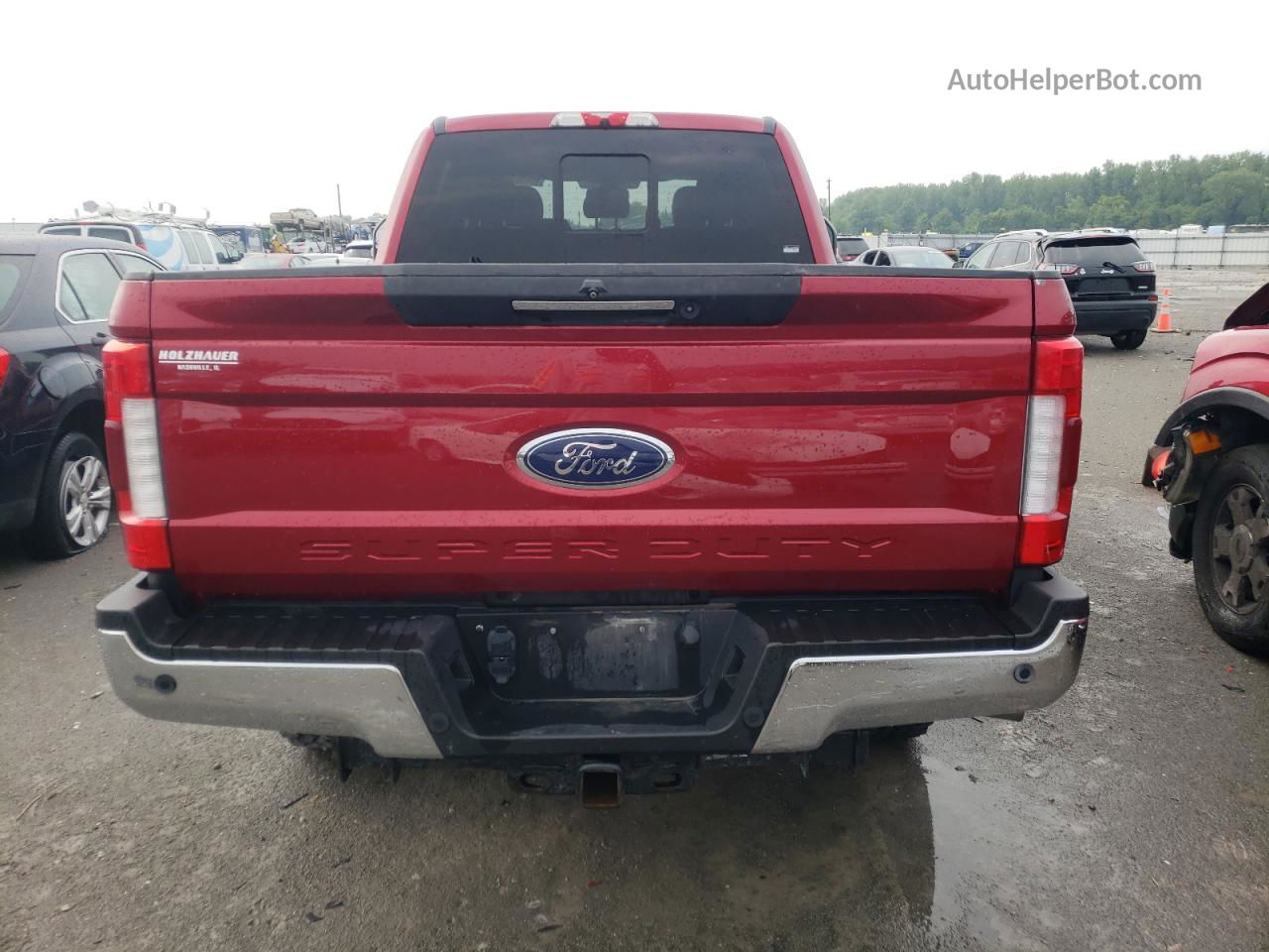2019 Ford F350 Super Duty Red vin: 1FT8W3BT7KED11134