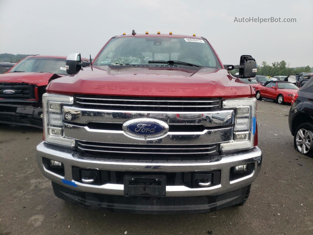 2019 Ford F350 Super Duty Red vin: 1FT8W3BT7KED11134