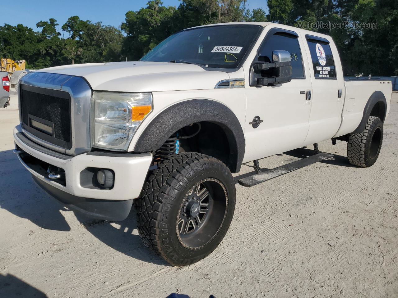 2014 Ford F350 Super Duty White vin: 1FT8W3BT9EEB50273