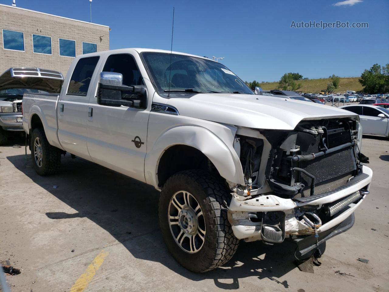 2014 Ford F350 Super Duty White vin: 1FT8W3BT9EEB78137