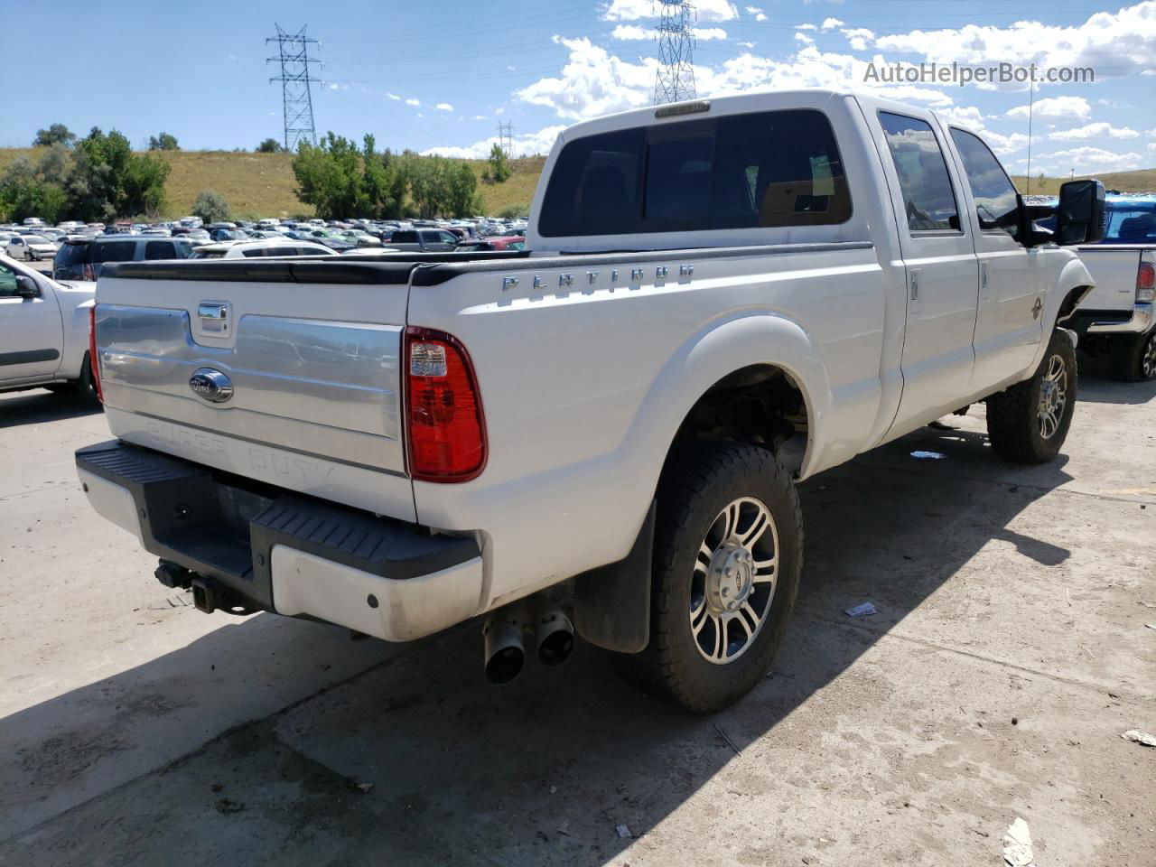 2014 Ford F350 Super Duty White vin: 1FT8W3BT9EEB78137