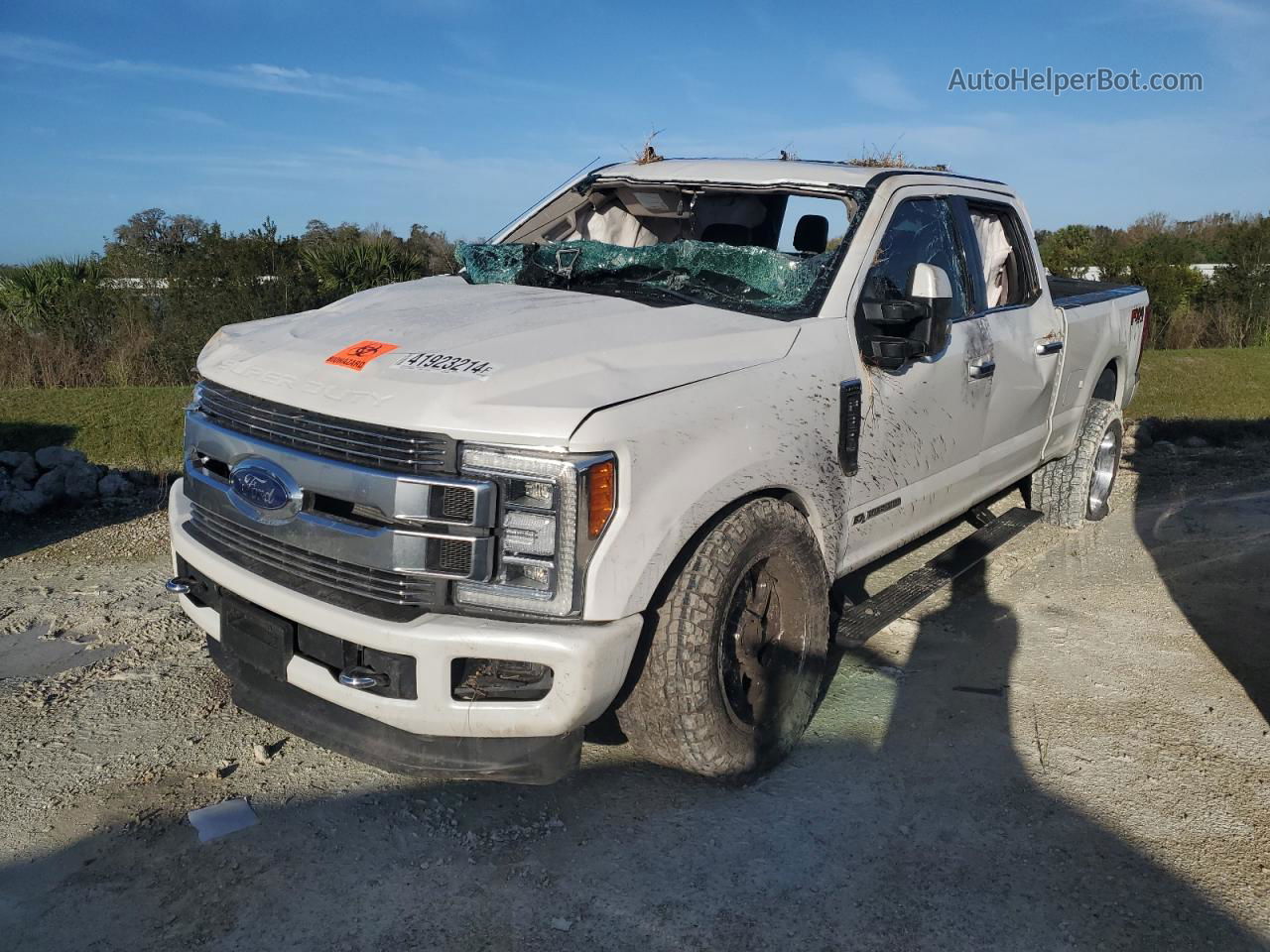 2019 Ford F350 Super Duty Белый vin: 1FT8W3BTXKEG33993