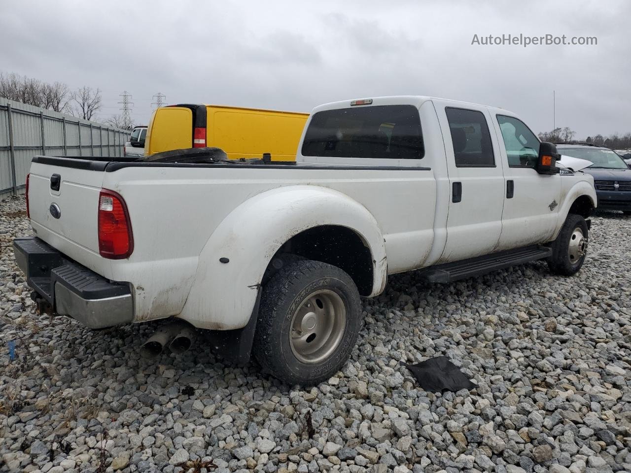 2014 Ford F350 Super Duty White vin: 1FT8W3DT2EEB71219