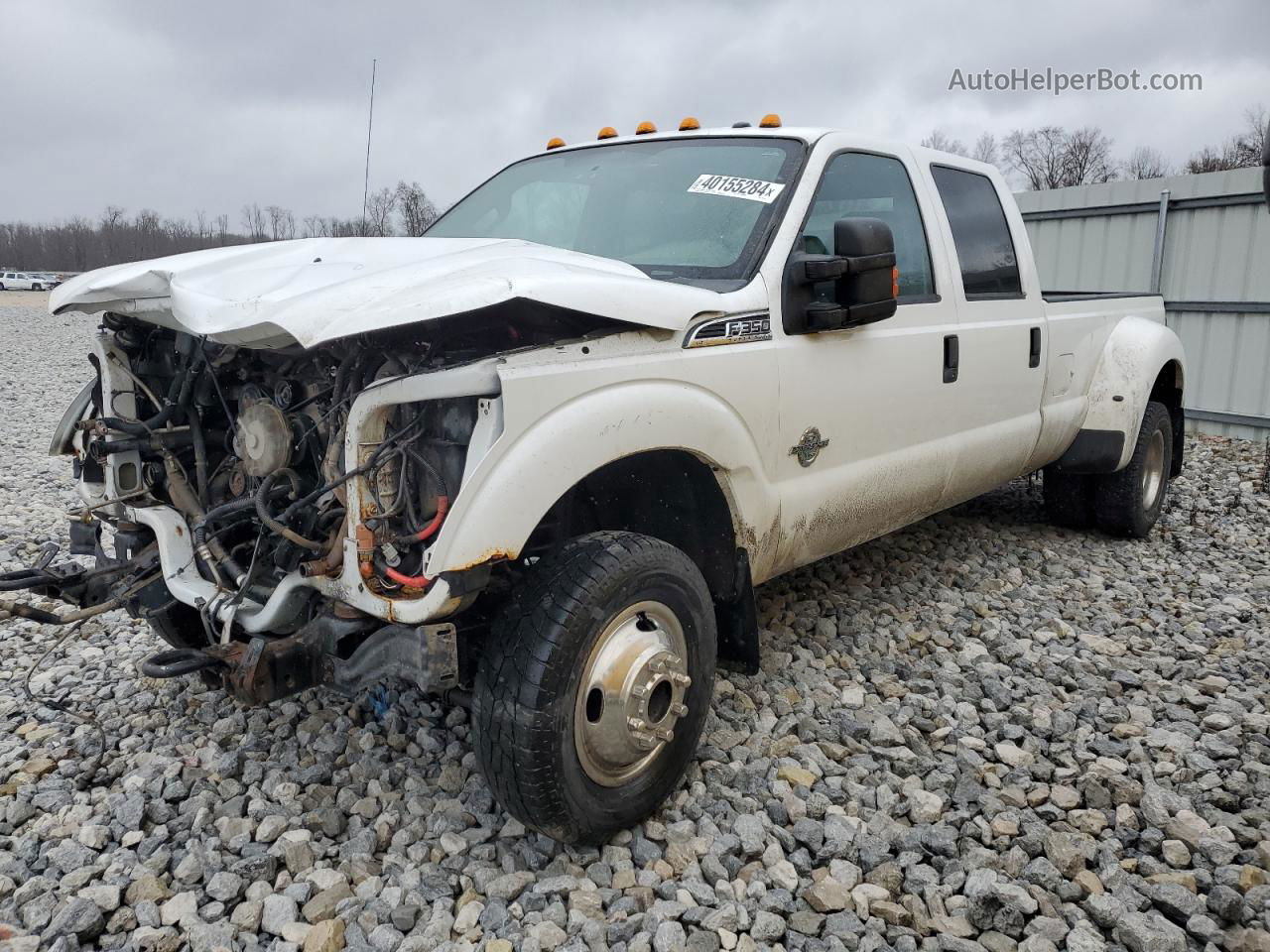 2014 Ford F350 Super Duty White vin: 1FT8W3DT2EEB71219