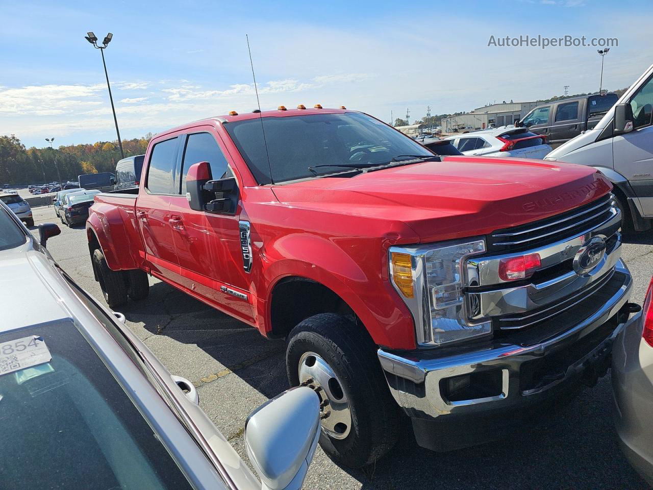 2017 Ford F350 Super Duty Red vin: 1FT8W3DT4HED66159