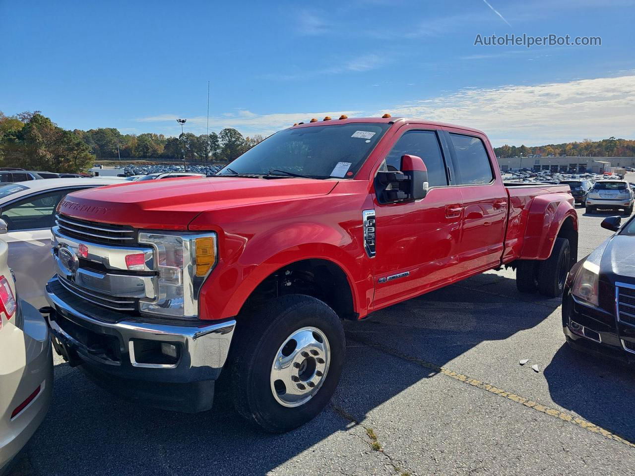 2017 Ford F350 Super Duty Red vin: 1FT8W3DT4HED66159