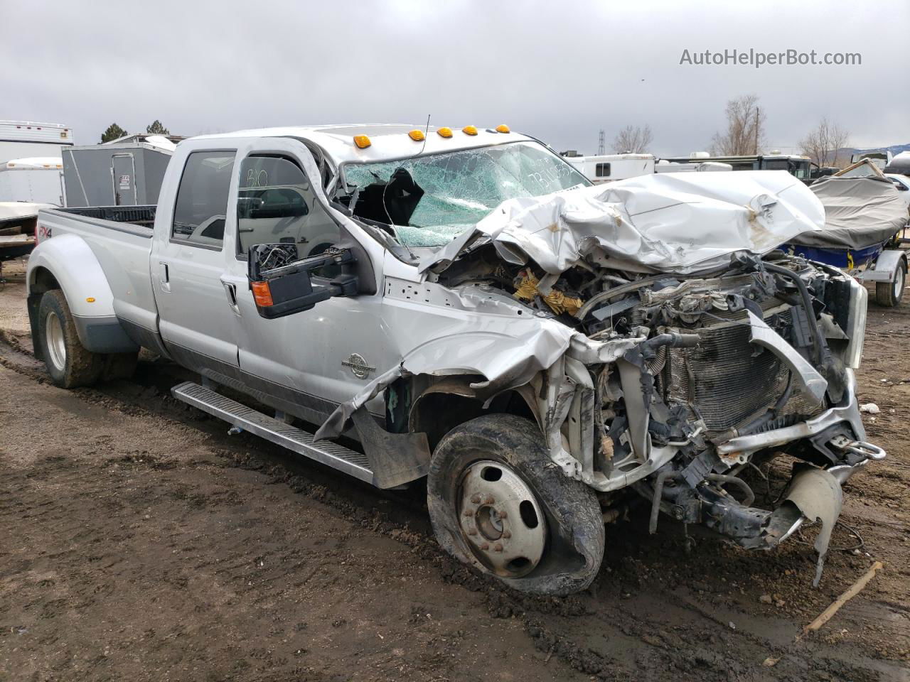 2014 Ford F350 Super Duty Silver vin: 1FT8W3DT6EEA32890