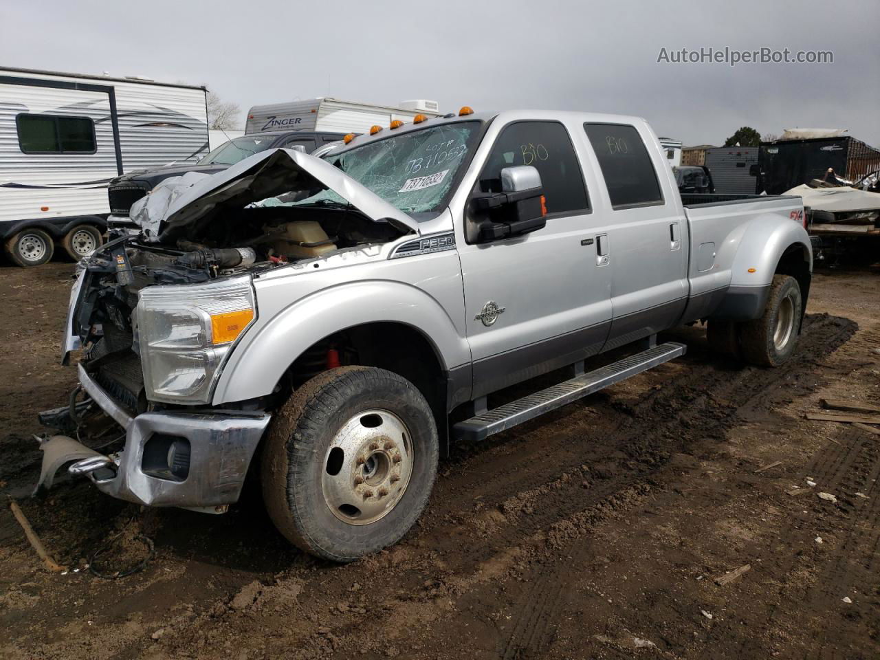 2014 Ford F350 Super Duty Silver vin: 1FT8W3DT6EEA32890