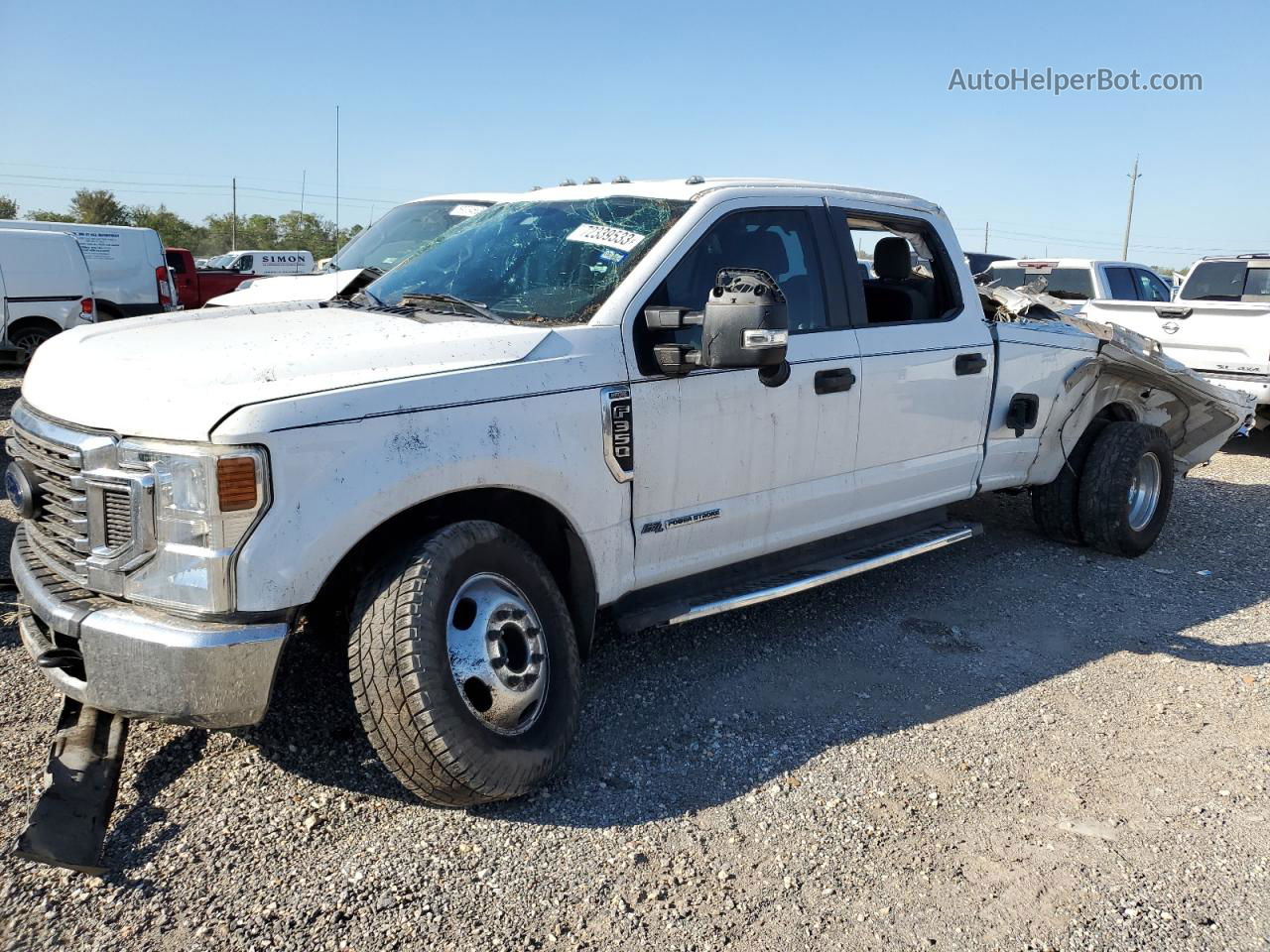 2020 Ford F350 Super Duty White vin: 1FT8W3DT6LEC87214