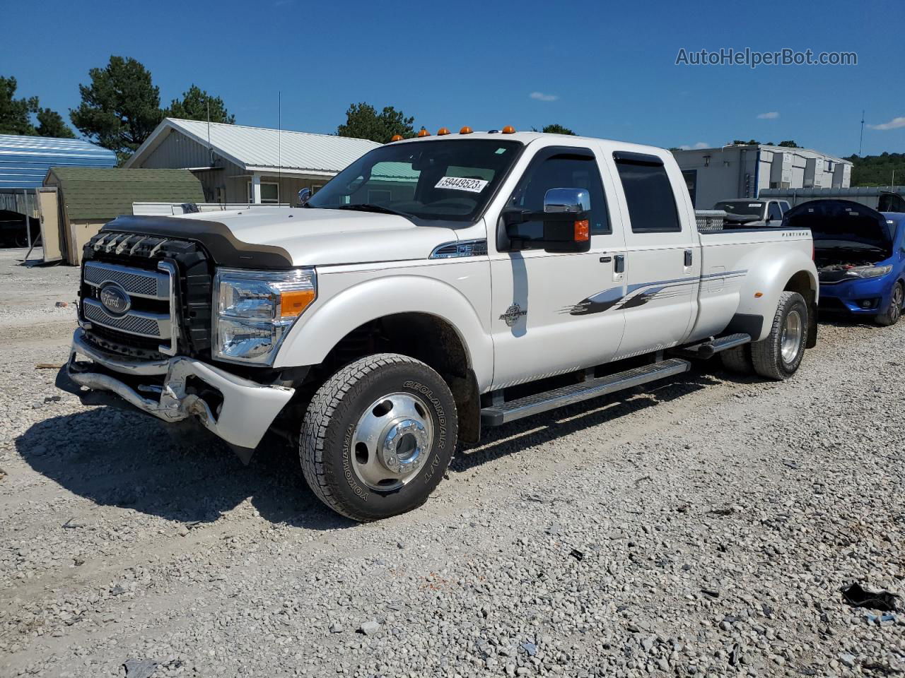 2014 Ford F350 Super Duty White vin: 1FT8W3DT9EEB49573