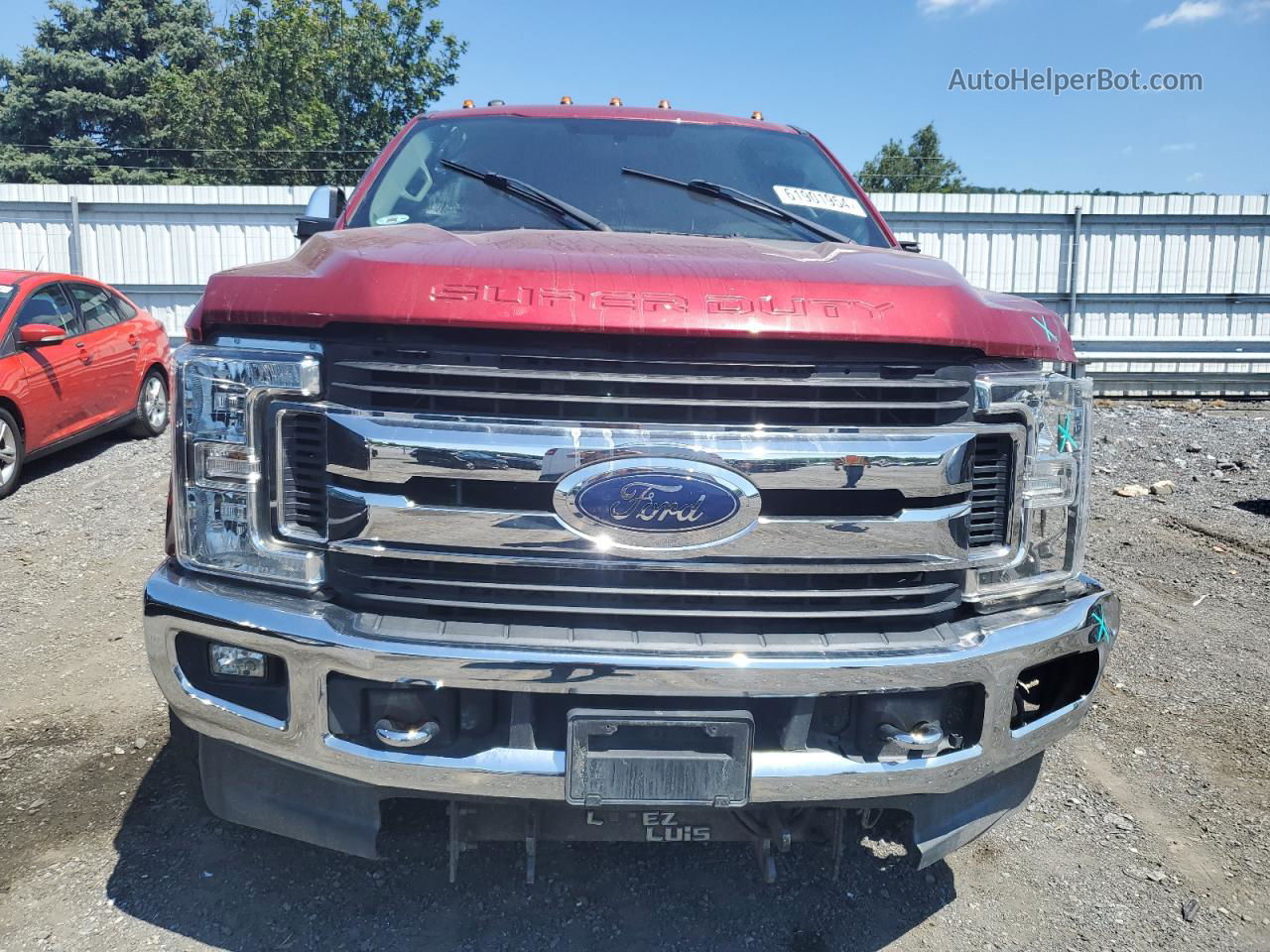 2017 Ford F350 Super Duty Red vin: 1FT8X3B6XHEE16492