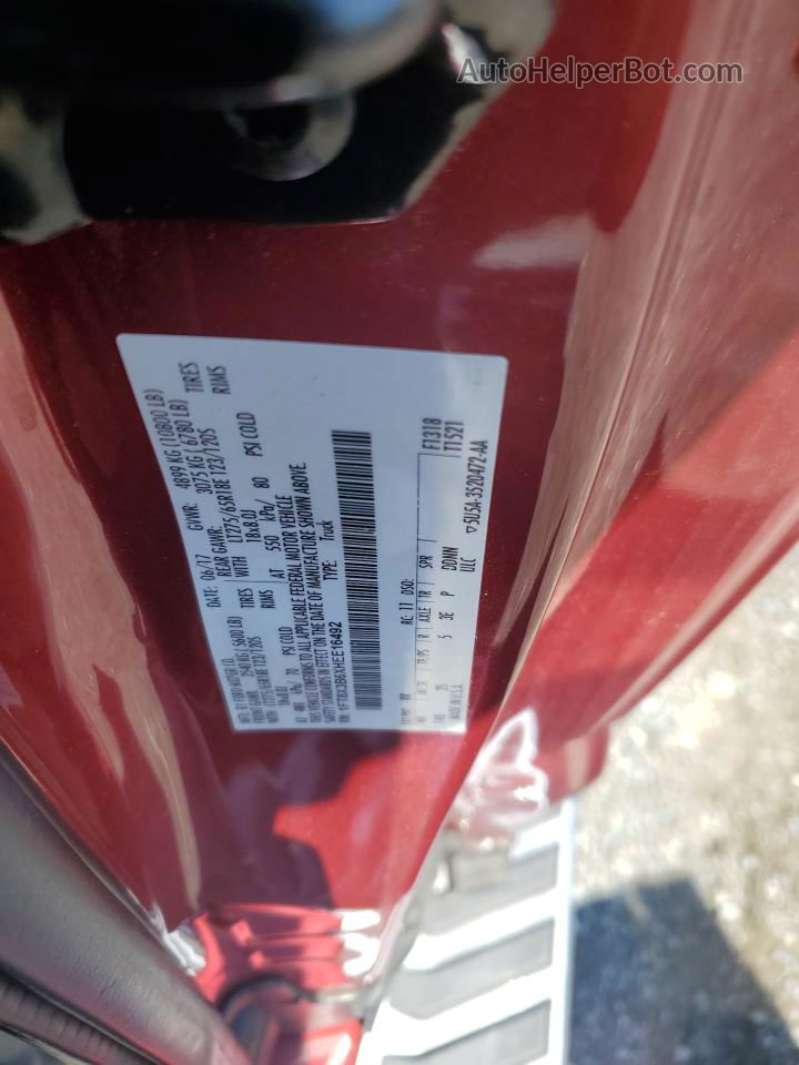 2017 Ford F350 Super Duty Red vin: 1FT8X3B6XHEE16492