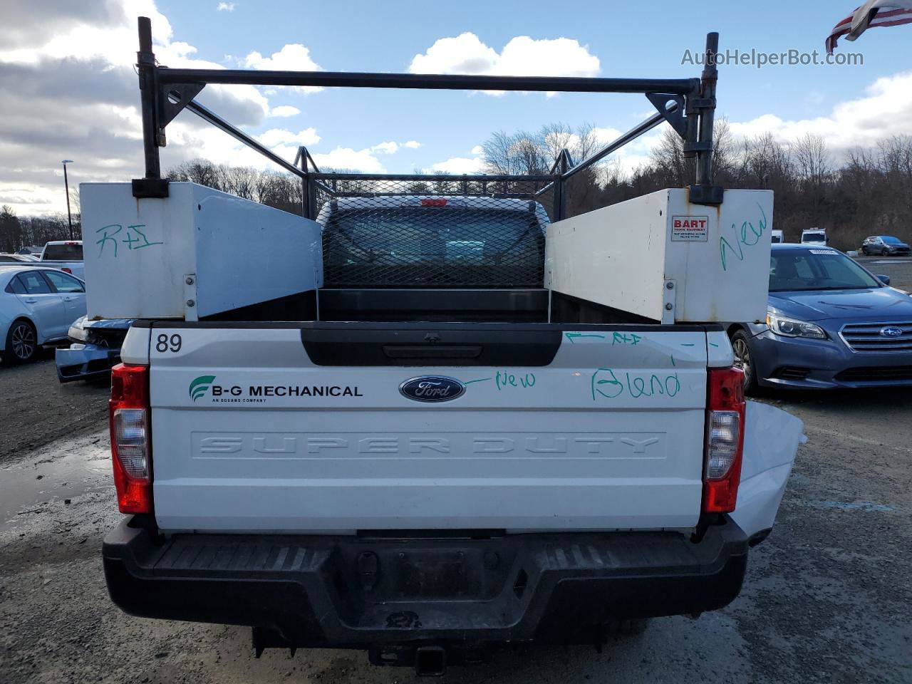 2020 Ford F250 Super Duty White vin: 1FTBF2A67LEE02255