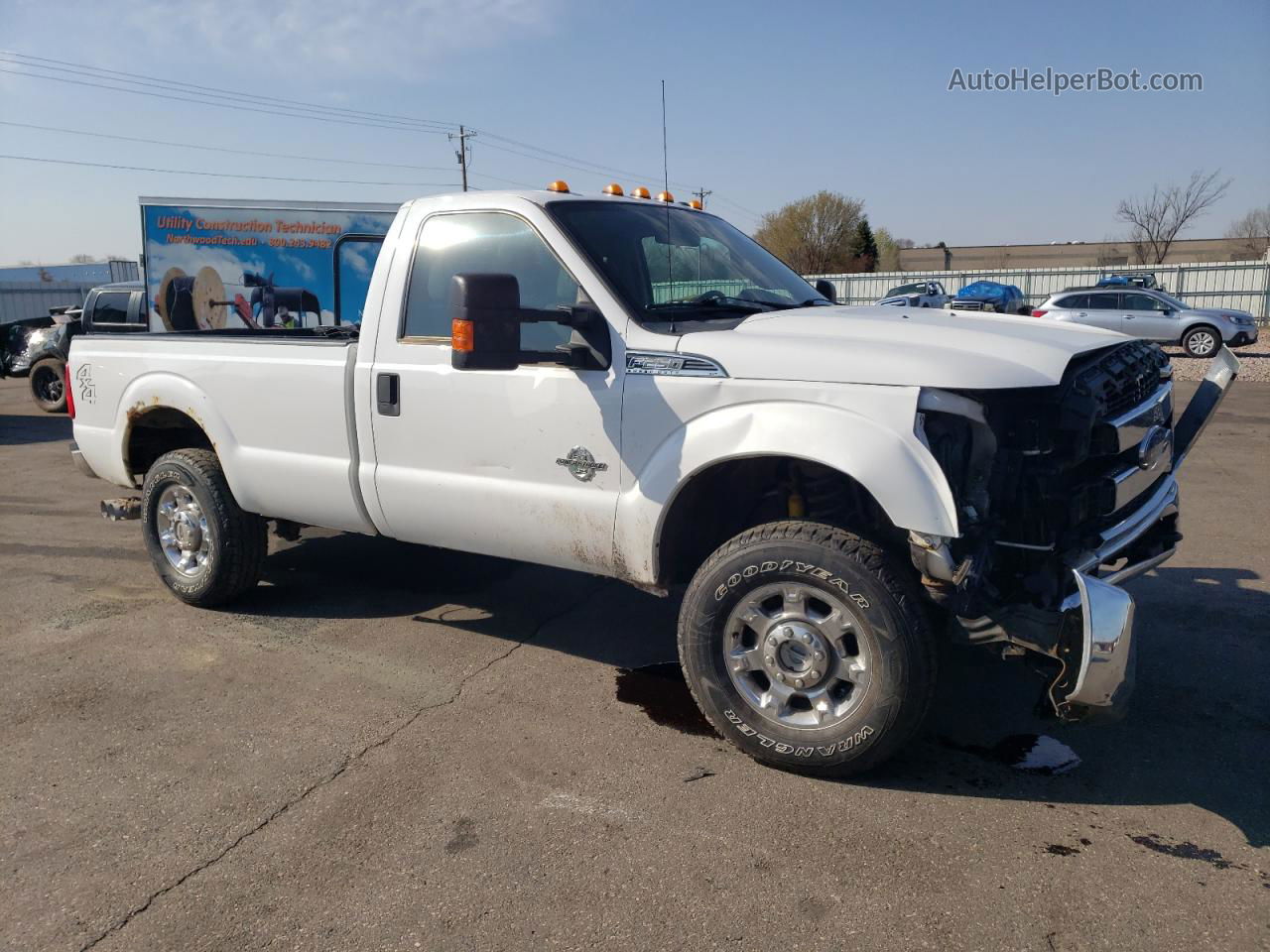 2016 Ford F250 Super Duty White vin: 1FTBF2BT8GEB24749