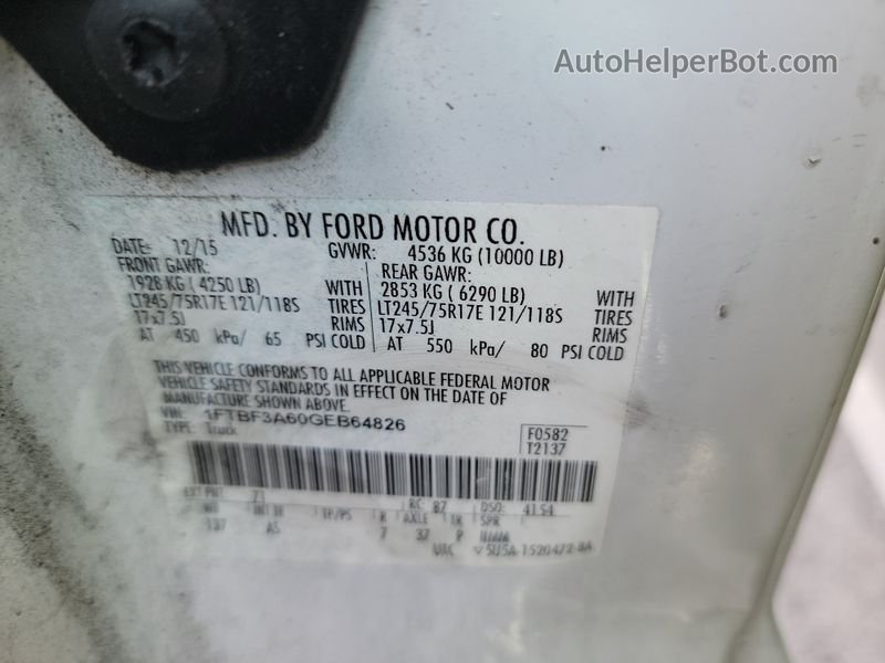 2016 Ford F350 Super Duty Unknown vin: 1FTBF3A60GEB64826