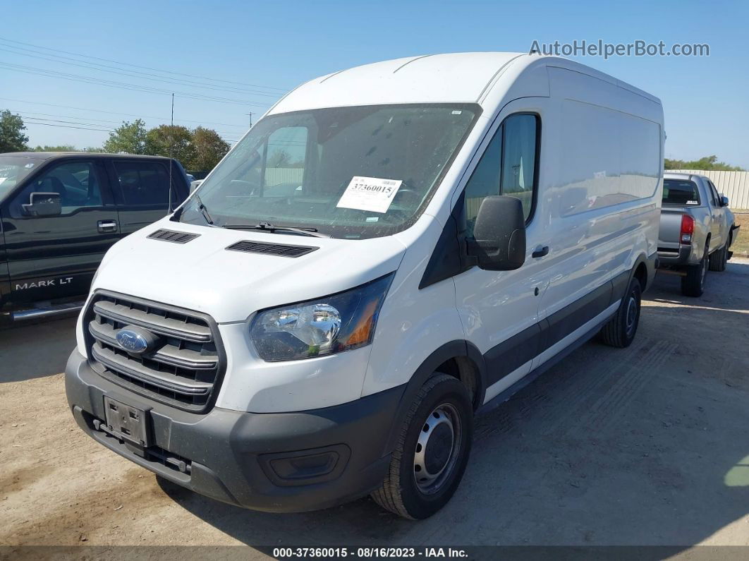 2020 Ford Transit Cargo Van White vin: 1FTBR1C80LKB73158