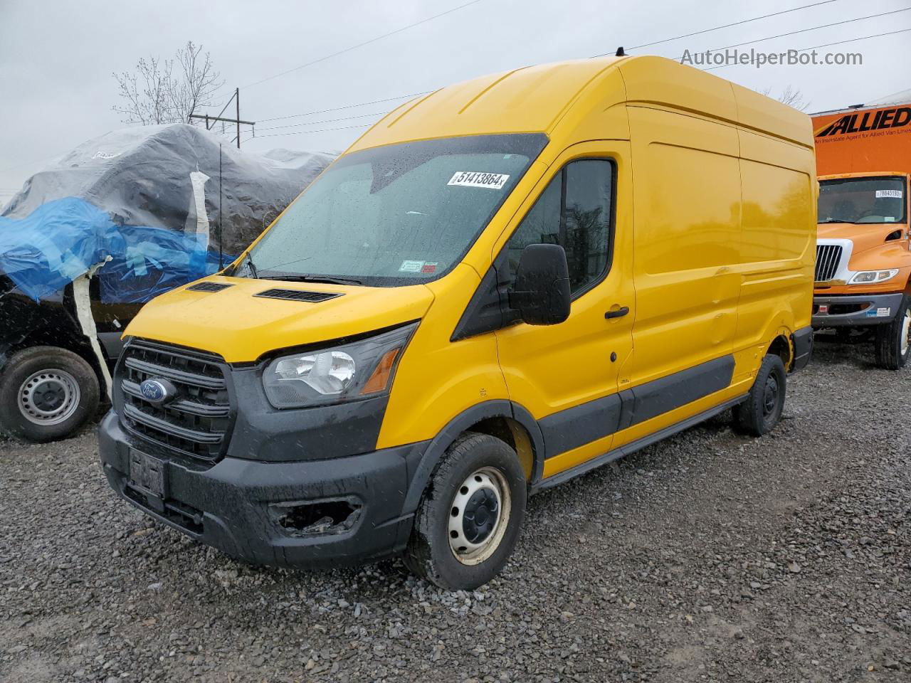 2020 Ford Transit T-250 Yellow vin: 1FTBR1X86LKA53424