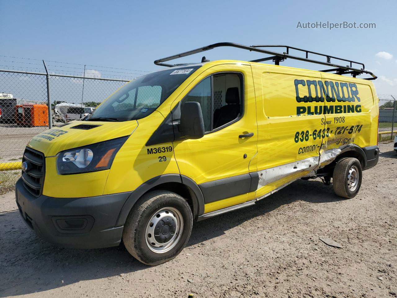 2020 Ford Transit T-250 Yellow vin: 1FTBR1YG2LKB47340