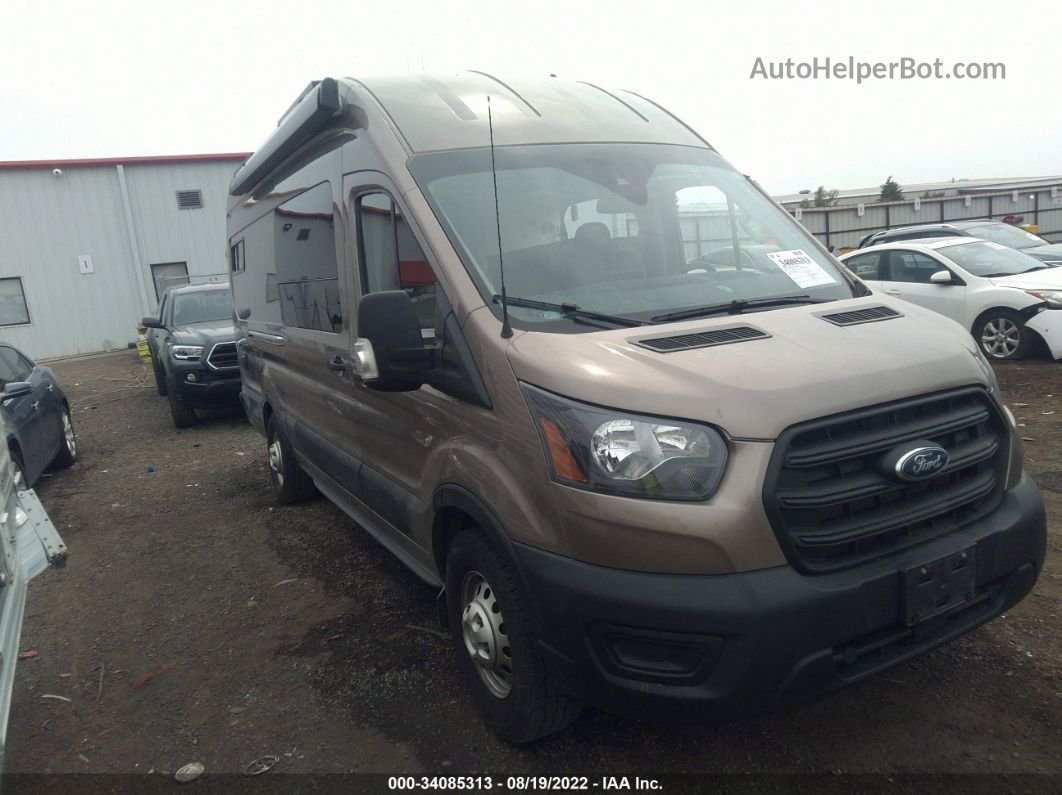 2020 Ford Transit Cargo Van   Brown vin: 1FTBR3UG1LKB21345