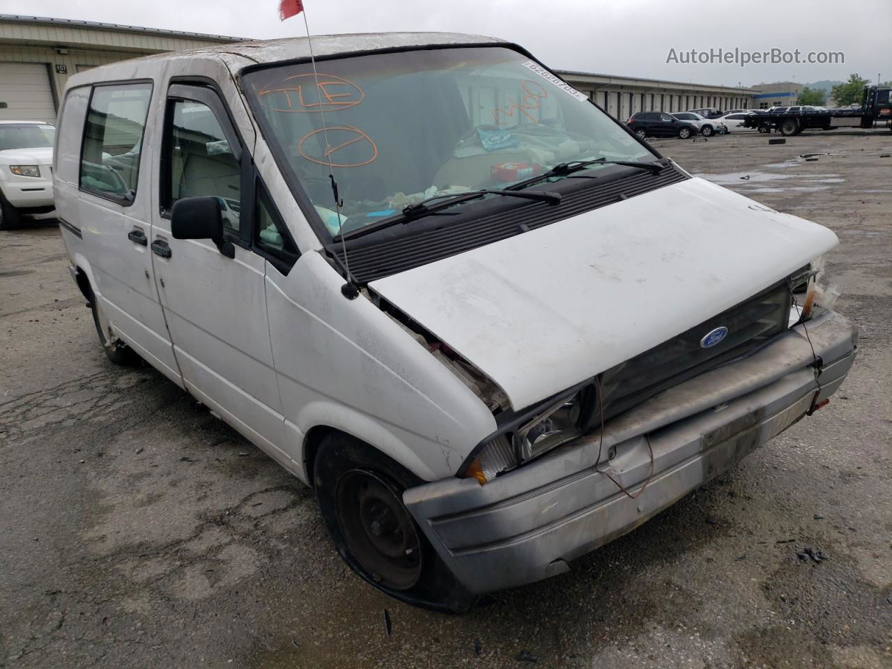 1996 Ford Aerostar  White vin: 1FTDA14UXTZB21488