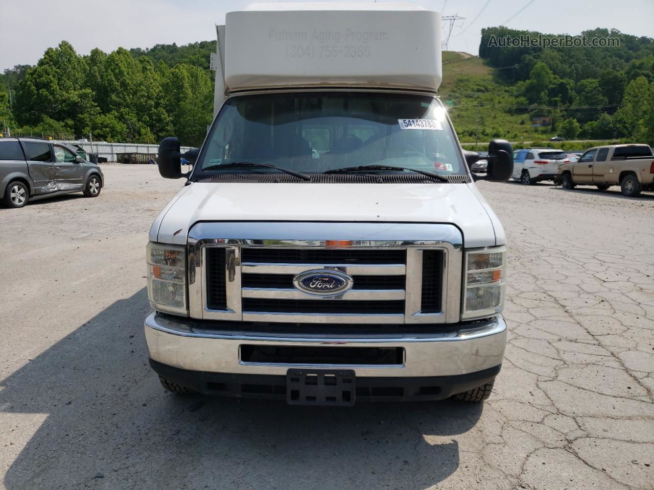 2013 Ford Econoline E350 Super Duty Van White vin: 1FTDS3ELXDDA47681