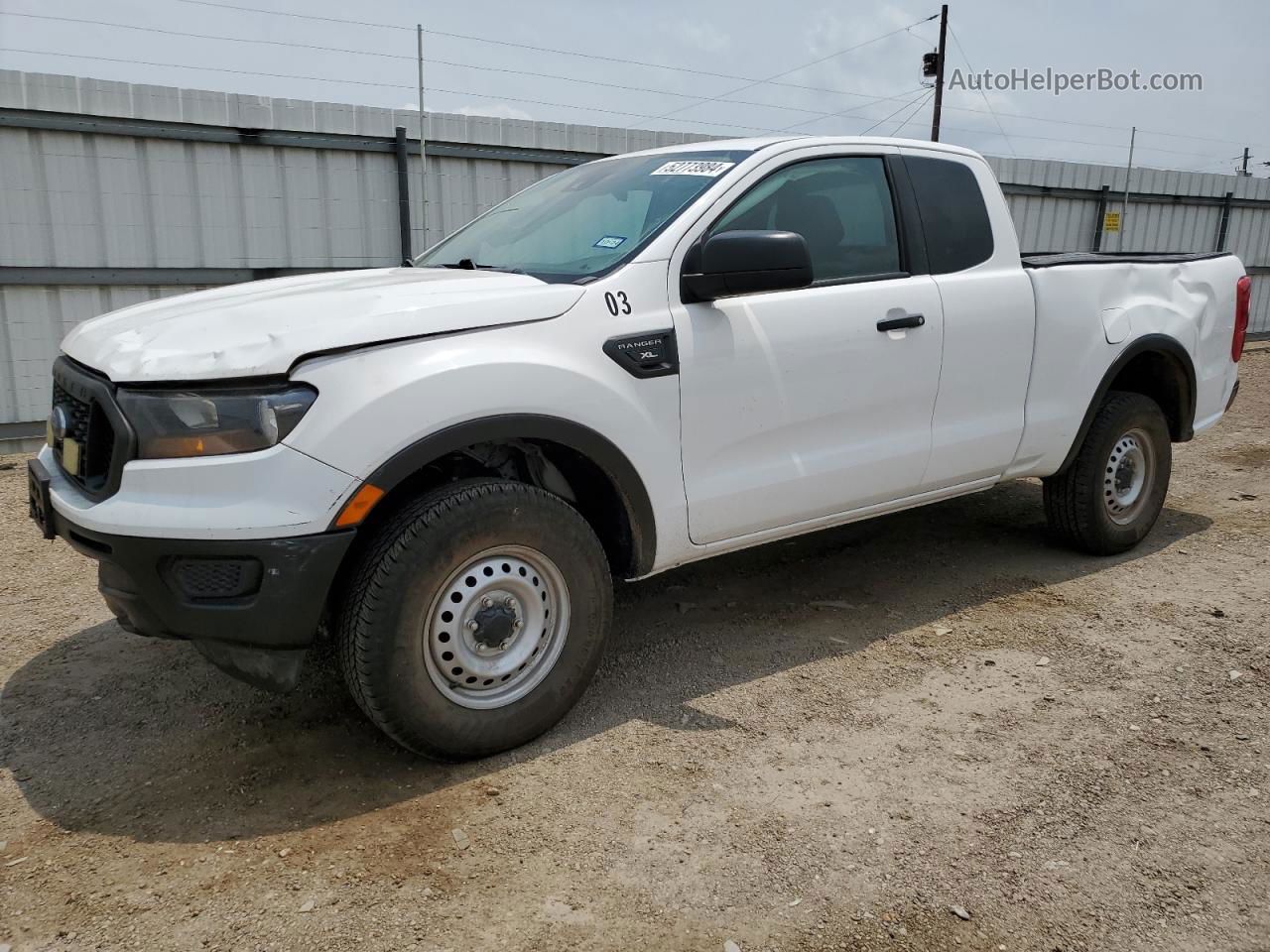 2020 Ford Ranger Xl White vin: 1FTER1EH8LLA79680