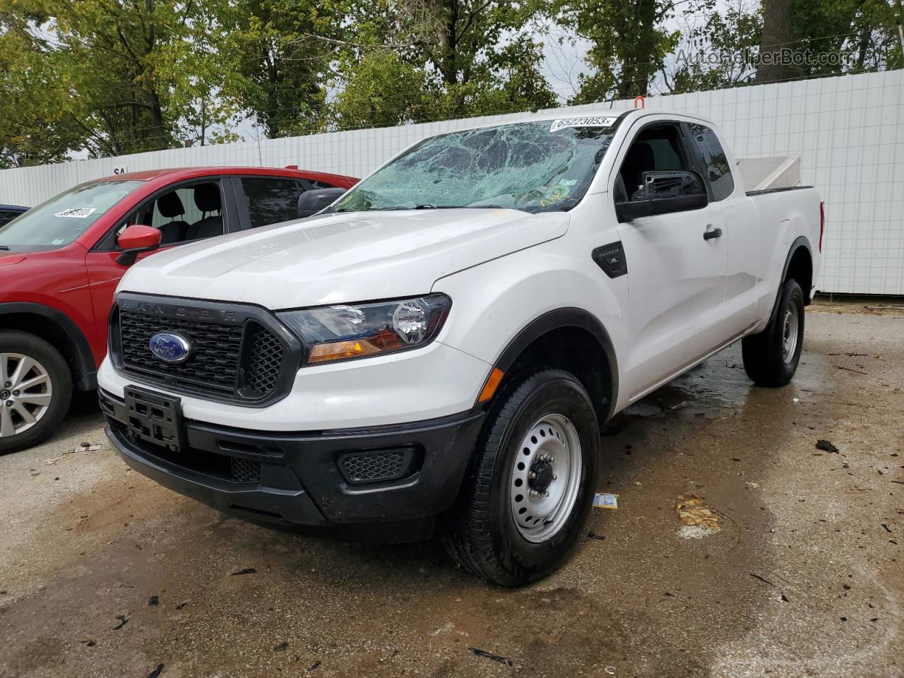 2019 Ford Ranger Xl White vin: 1FTER1EH9KLA75622