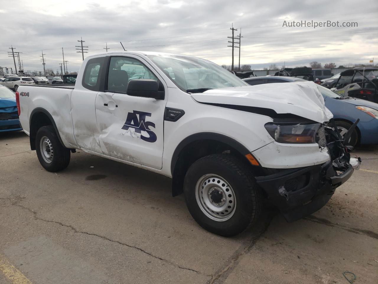 2020 Ford Ranger Xl White vin: 1FTER1FH6LLA39452