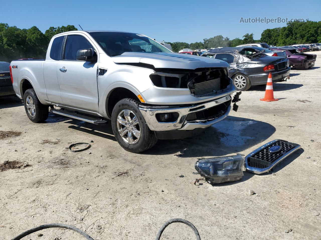 2019 Ford Ranger Xl Silver vin: 1FTER1FH7KLA84494