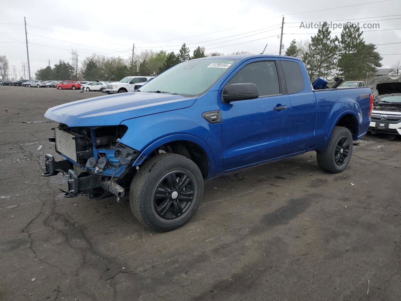 2019 Ford Ranger Xl Blue vin: 1FTER1FH8KLA98856