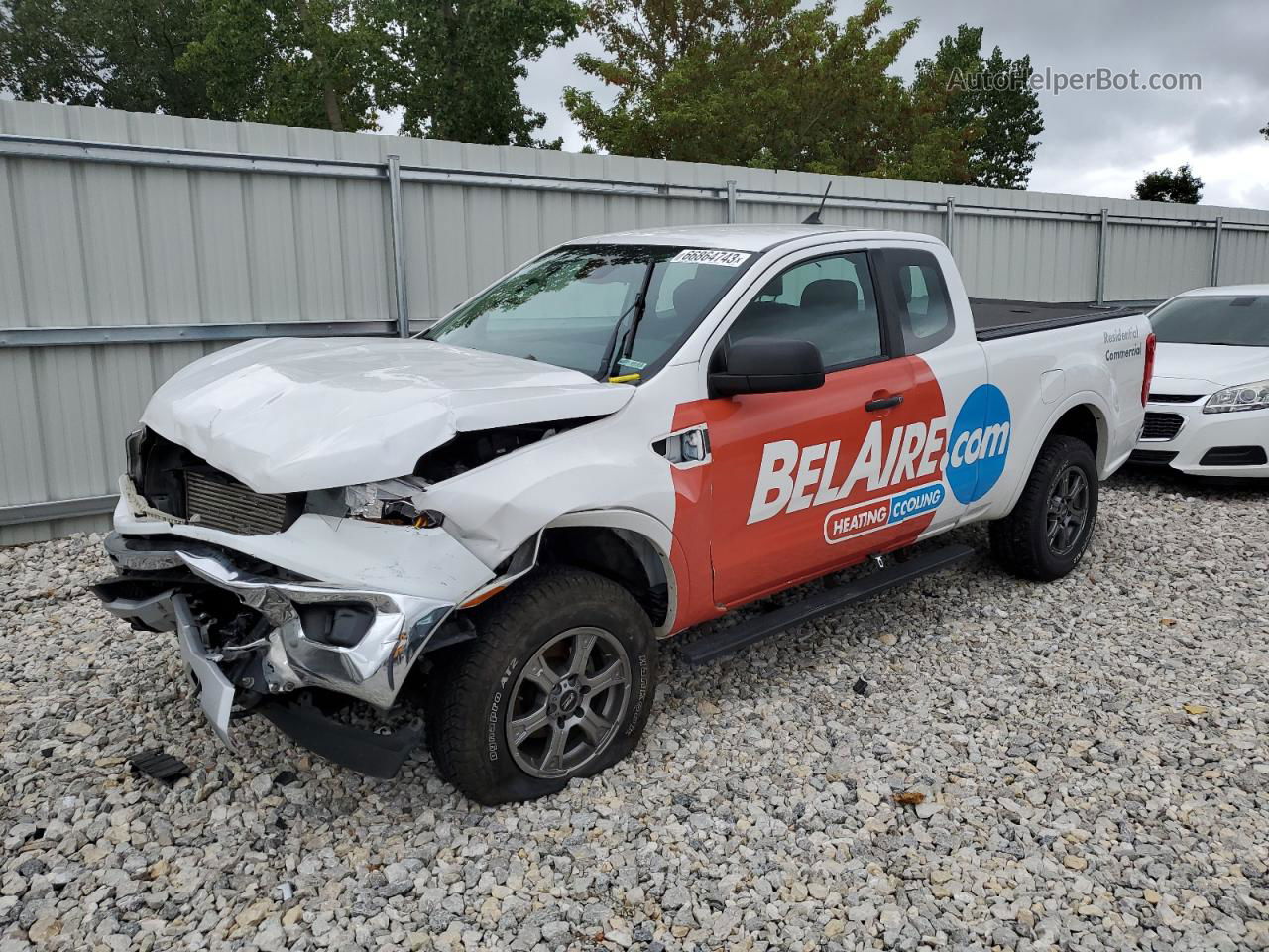 2019 Ford Ranger Xl White vin: 1FTER1FH9KLB13901