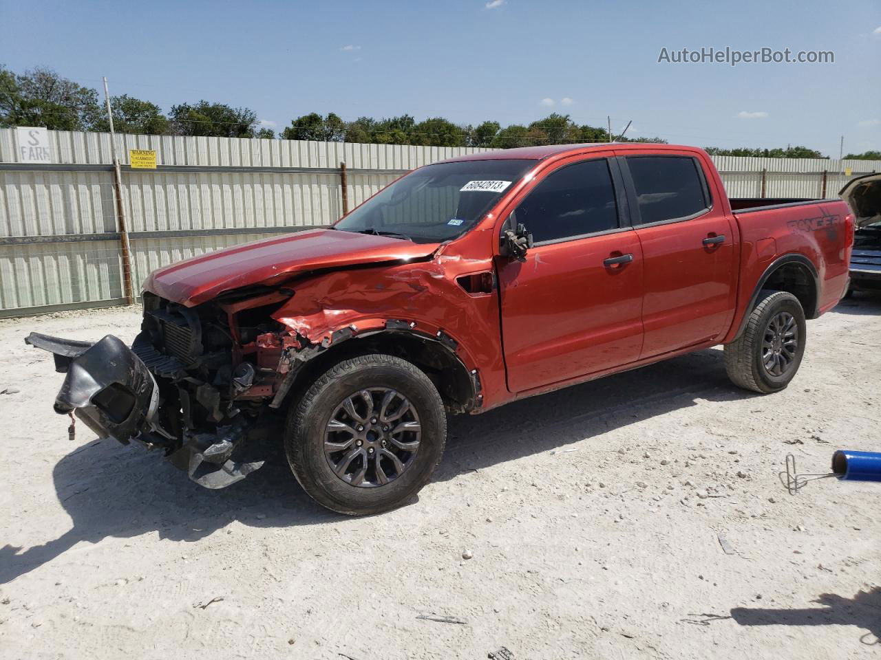 2019 Ford Ranger Xl Orange vin: 1FTER4EH0KLA48908