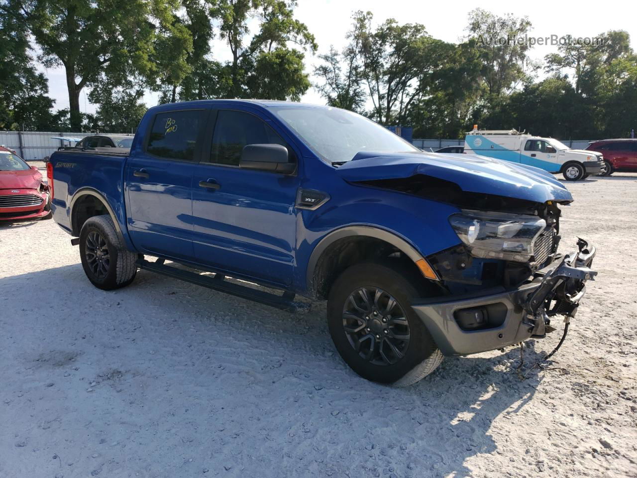 2019 Ford Ranger Xl Blue vin: 1FTER4EH1KLA63594