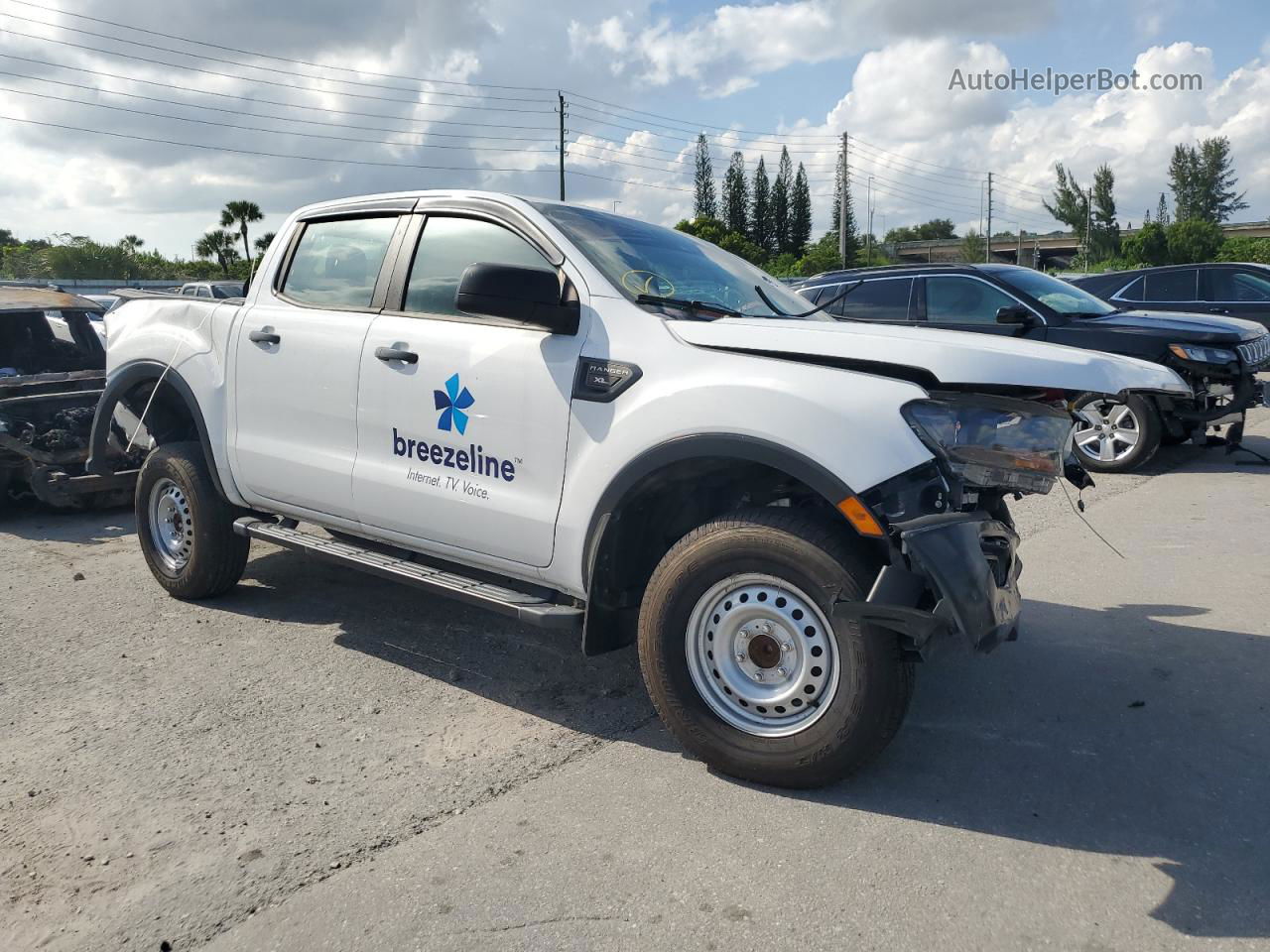 2019 Ford Ranger Xl White vin: 1FTER4EH3KLA20908