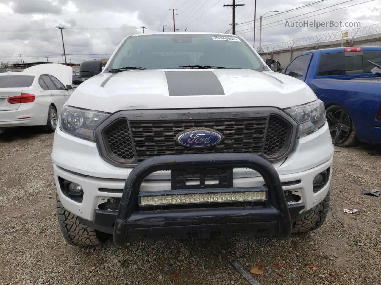 2019 Ford Ranger Xl White vin: 1FTER4EH4KLB08642