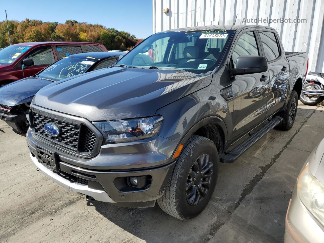 2019 Ford Ranger Xl Gray vin: 1FTER4EH7KLA84319