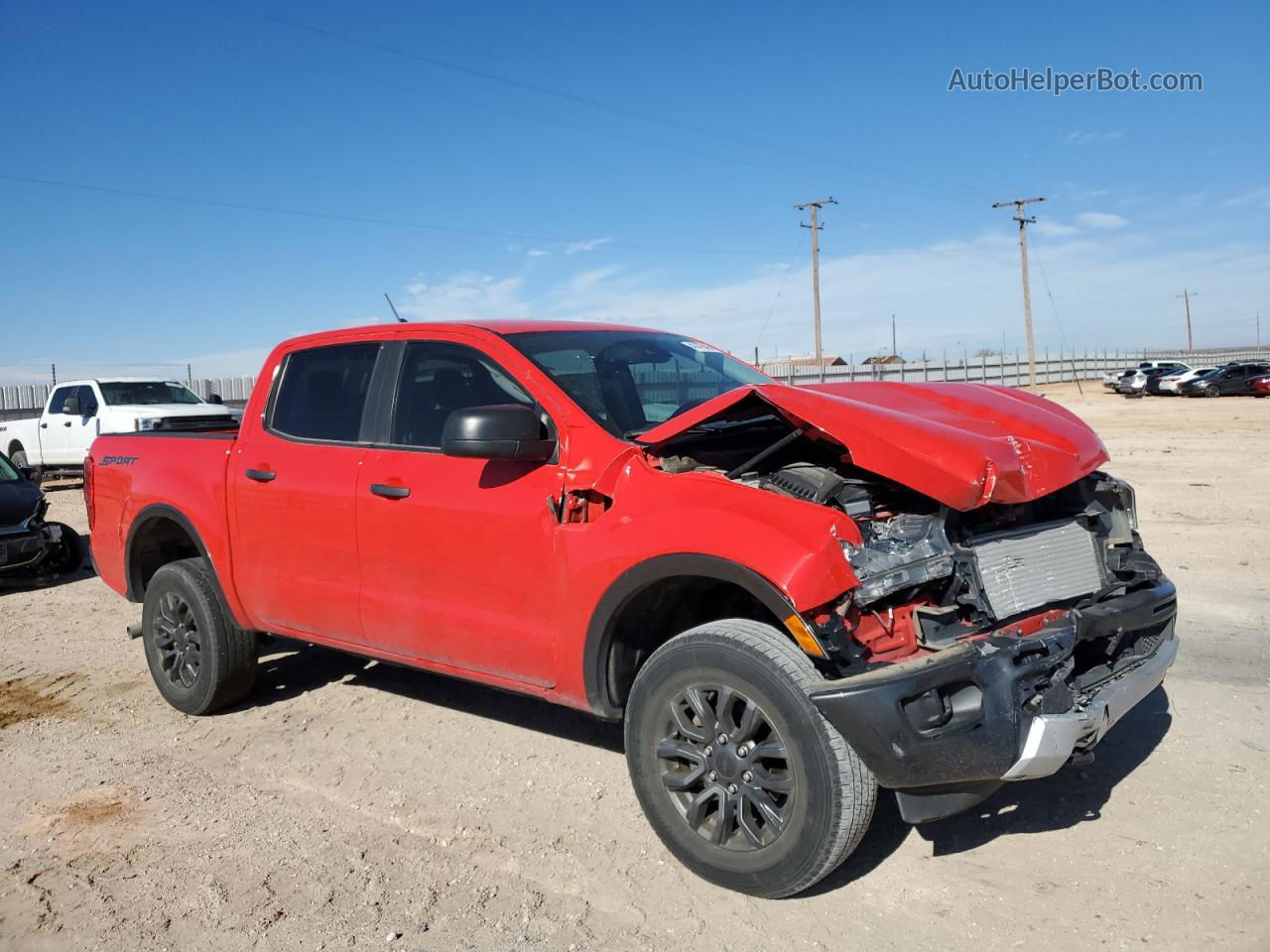 2020 Ford Ranger Xl Red vin: 1FTER4EH7LLA50639