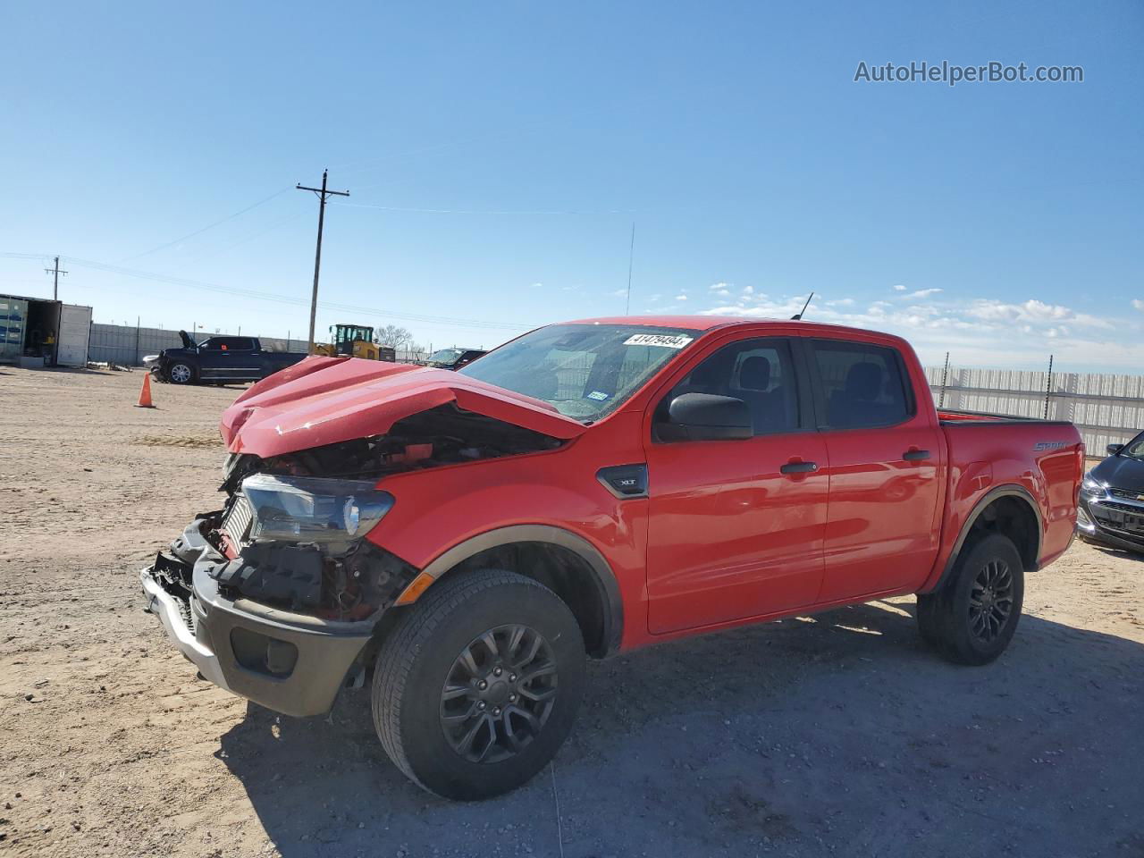 2020 Ford Ranger Xl Red vin: 1FTER4EH7LLA50639