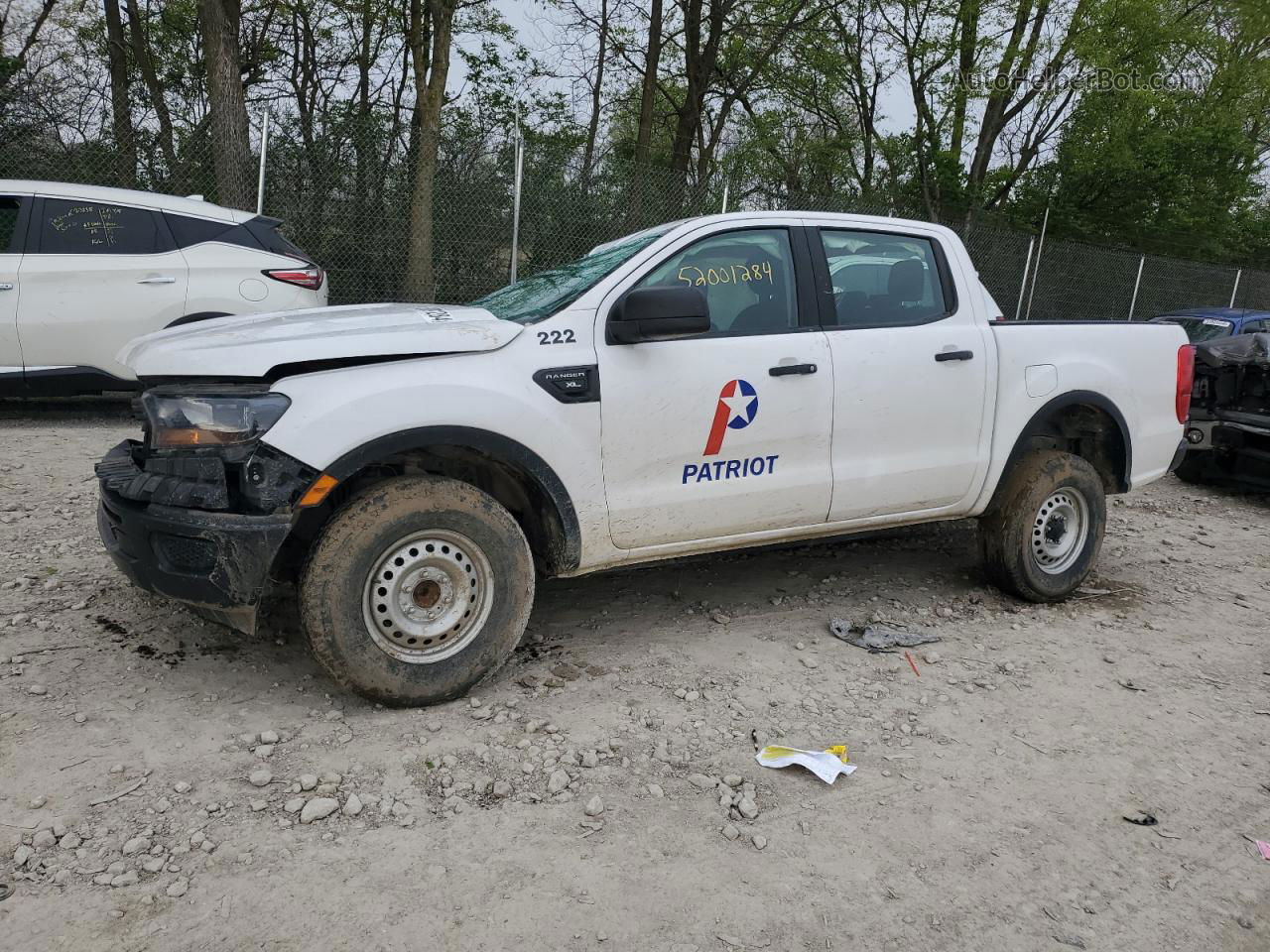 2019 Ford Ranger Xl White vin: 1FTER4EH8KLB01287