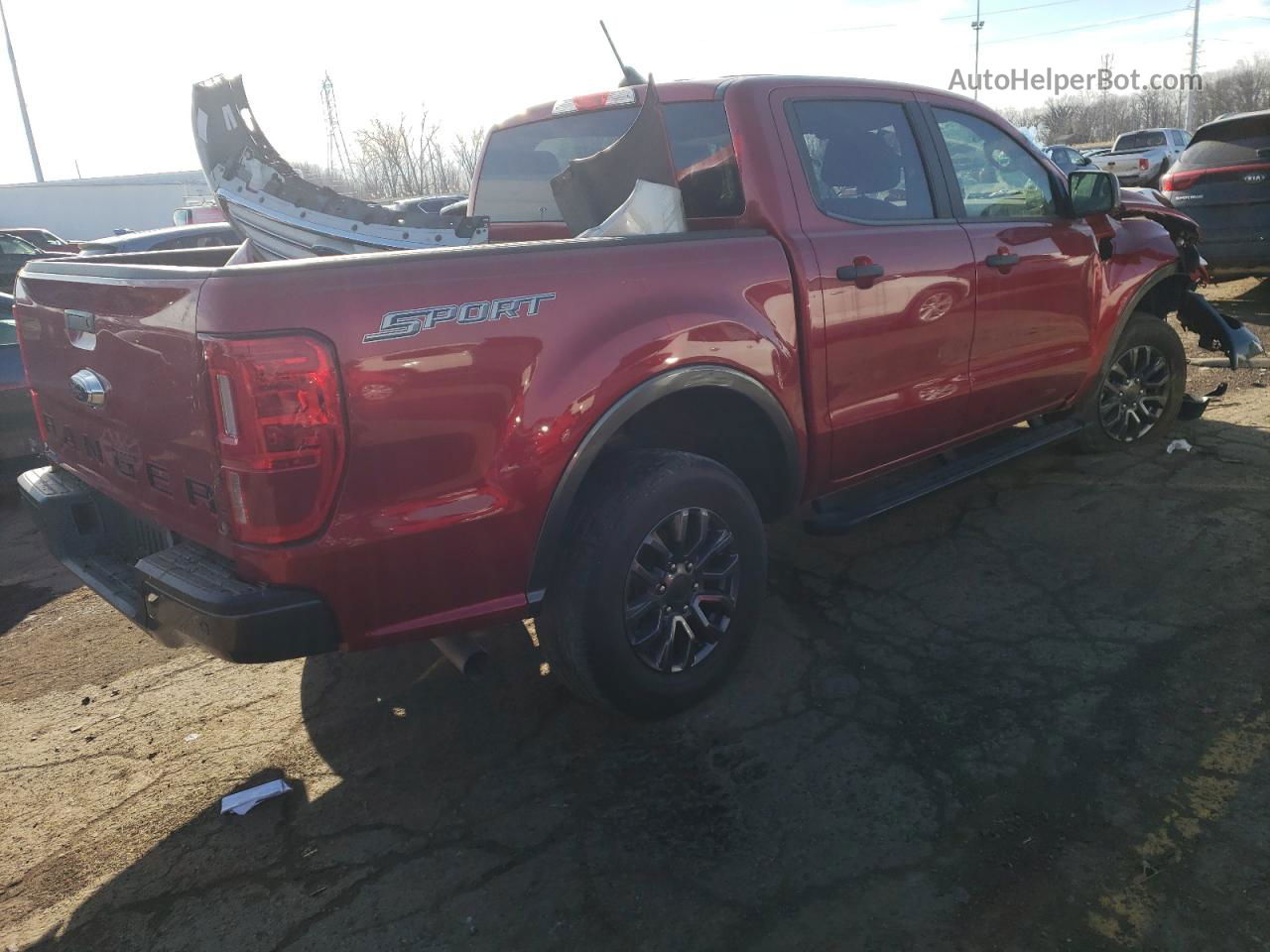 2020 Ford Ranger Xl Red vin: 1FTER4EH8LLA76005