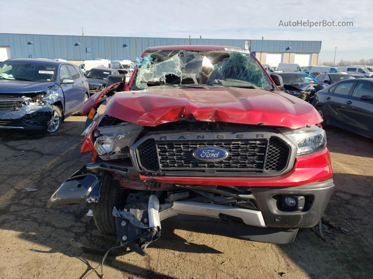 2020 Ford Ranger Xl Red vin: 1FTER4EH8LLA76005