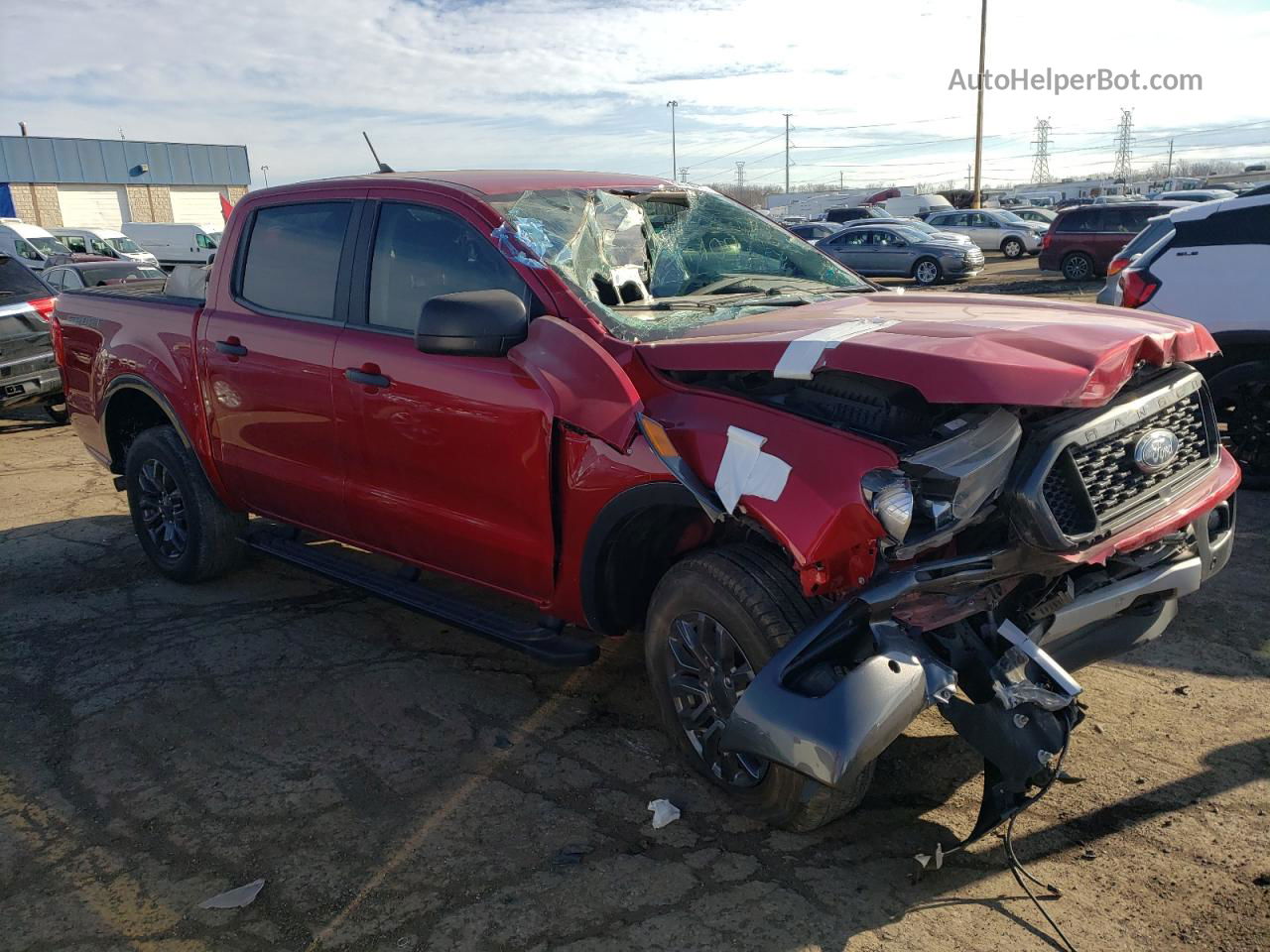 2020 Ford Ranger Xl Red vin: 1FTER4EH8LLA76005