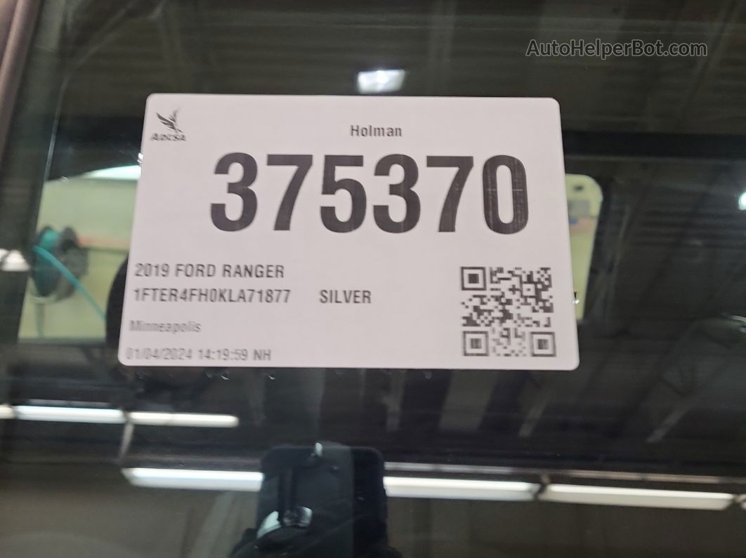 2019 Ford Ranger Xl/xlt/lariat vin: 1FTER4FH0KLA71877