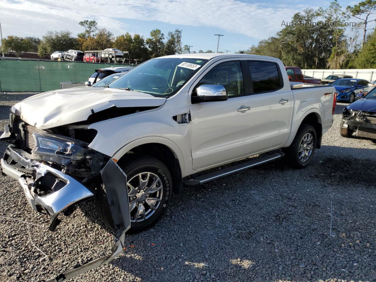 2019 Ford Ranger Xl White vin: 1FTER4FH0KLA93135